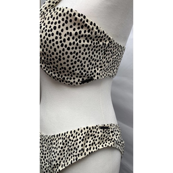 Kendall + Kylie One shoulder Top, Bottom Animal Dot Print Bikini Sz. XL Mob Wife - Picture 3 of 12